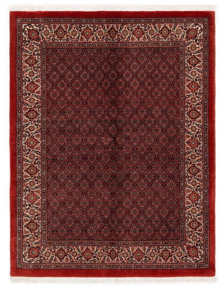 Detail image of 4' 8 x 6' 10 Bidjar With Silk Rug