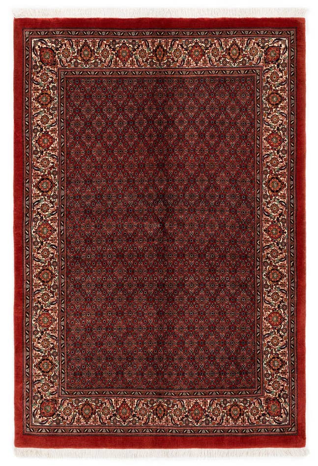 Detail image of 4' 8 x 6' 10 Bidjar With Silk Rug