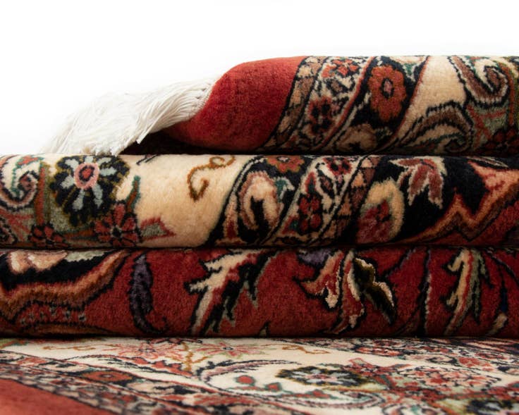 Detail image of 5' 6 x 8' 5 Bidjar With Silk Rug