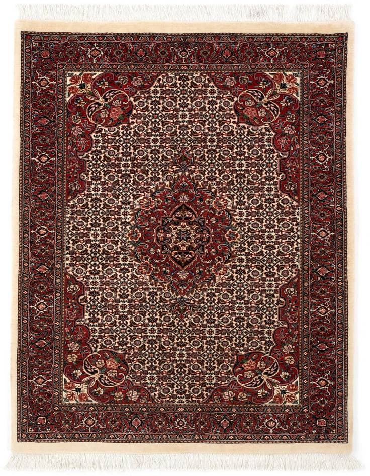 Detail image of 3' 8 x 5' 10 Bidjar With Silk Rug