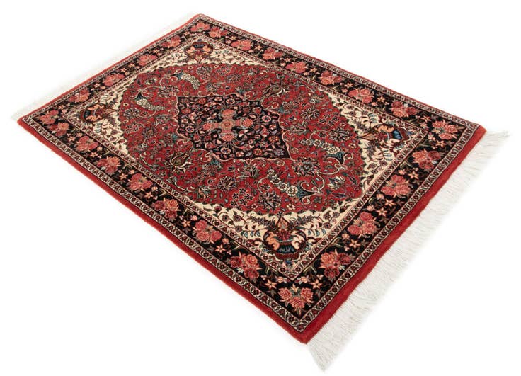 Detail image of 3' 3 x 4' 9 Bidjar With Silk Rug