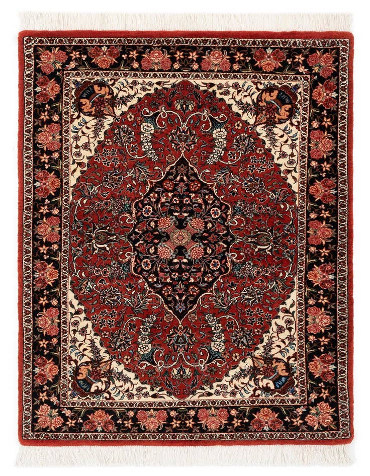 Detail image of 3' 3 x 4' 9 Bidjar With Silk Rug