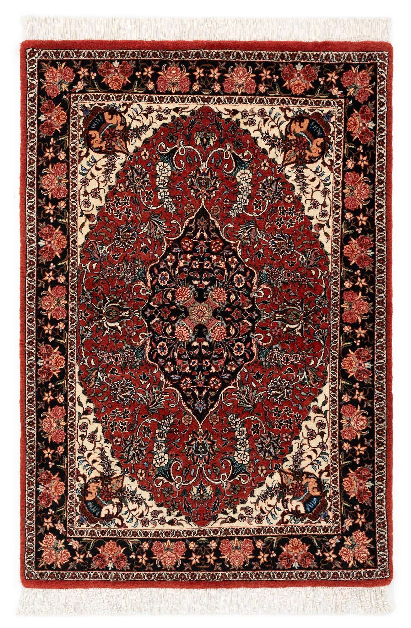 3' 3 x 4' 9 Bidjar With Silk Rug