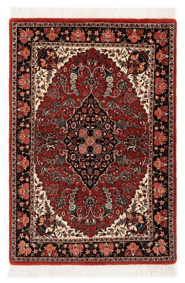 Detail image of 3' 3 x 4' 9 Bidjar With Silk Rug