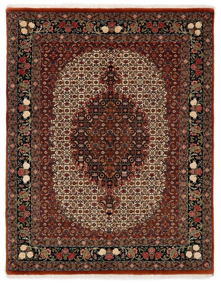 Detail image of 5' 1 x 6' 11 Bidjar With Silk Rug