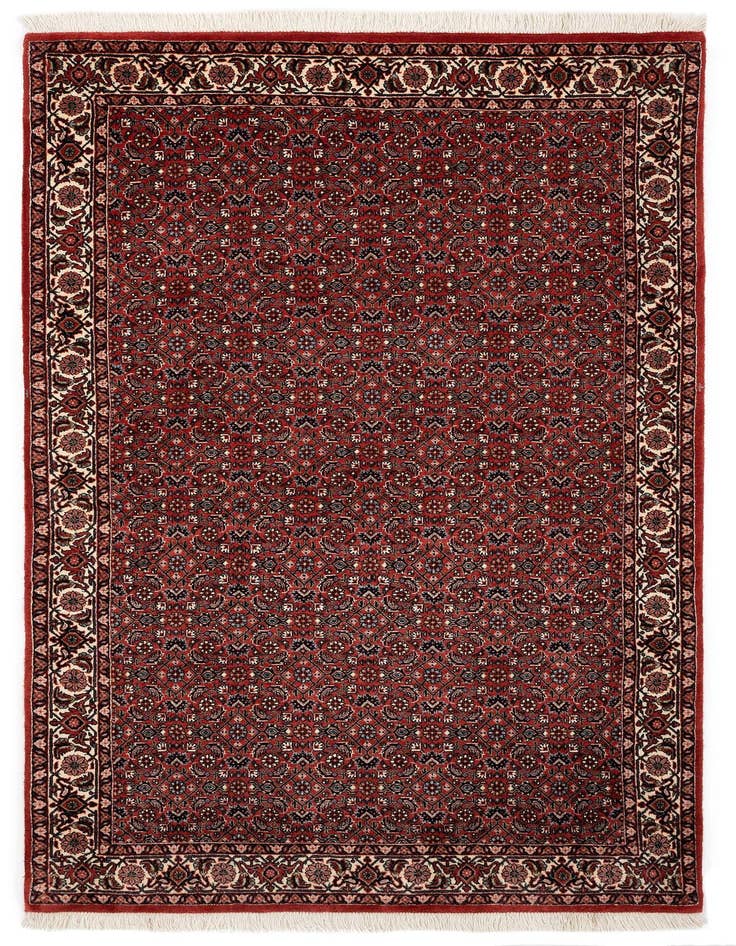 Detail image of 3' 8 x 6' 1 Bidjar With Silk Rug