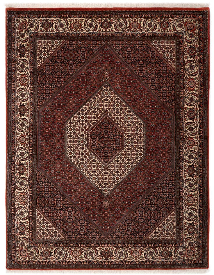 Detail image of 5' 9 x 7' 10 Bidjar With Silk Rug