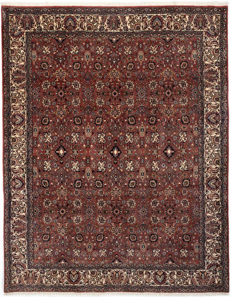 Detail image of 6' 8 x 9' 6 Bidjar With Silk Rug
