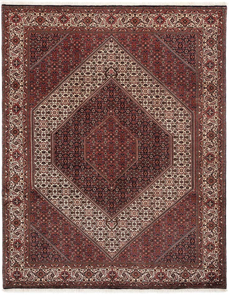 Detail image of 6' 8 x 10' Bidjar With Silk Rug