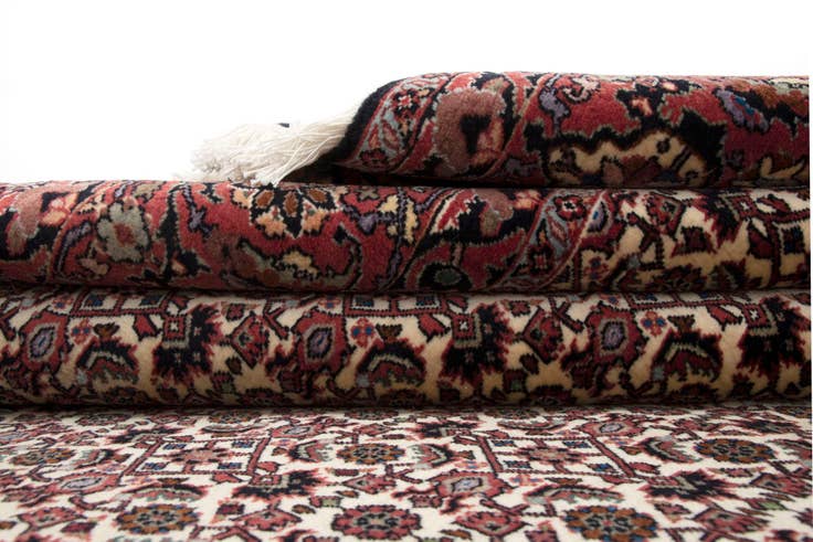 Detail image of 6' 7 x 9' 9 Bidjar With Silk Rug