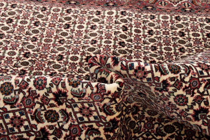Detail image of 6' 7 x 9' 9 Bidjar With Silk Rug