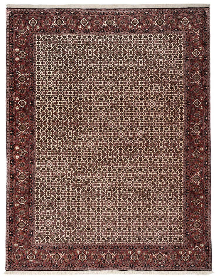 Detail image of 6' 7 x 9' 9 Bidjar With Silk Rug