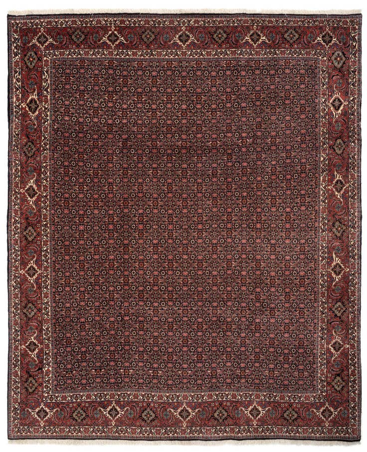 Detail image of 6' 10 x 8' 6 Bidjar With Silk Rug