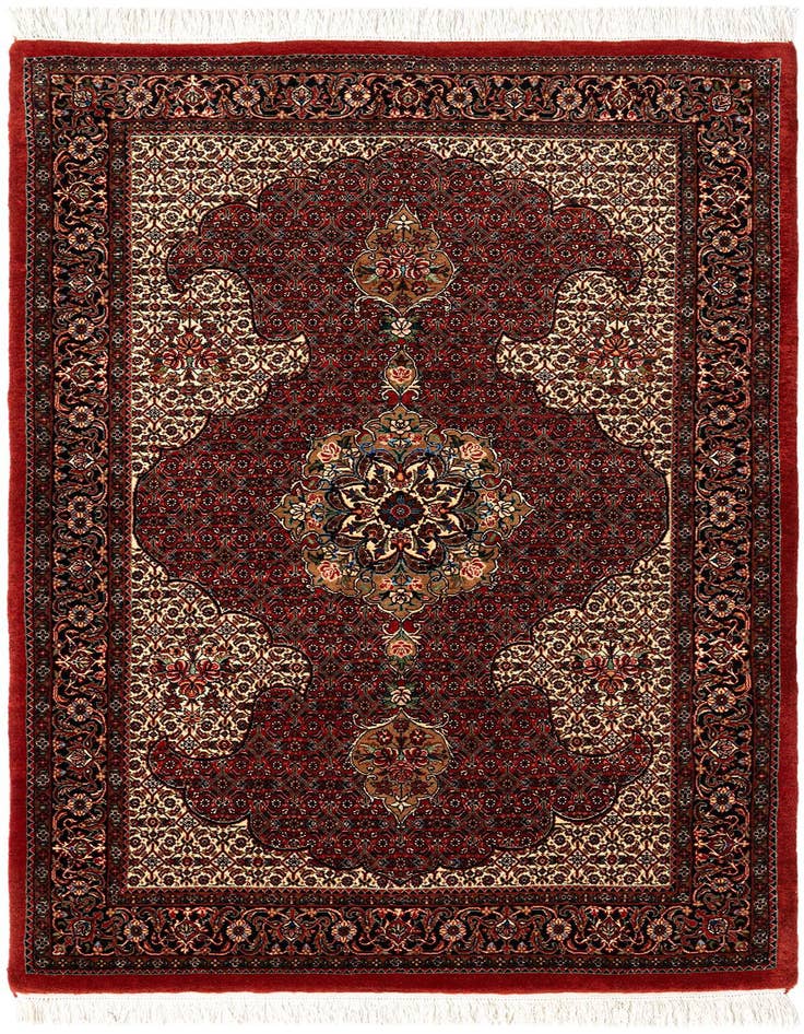 Detail image of 3' 8 x 6' Bidjar With Silk Rug