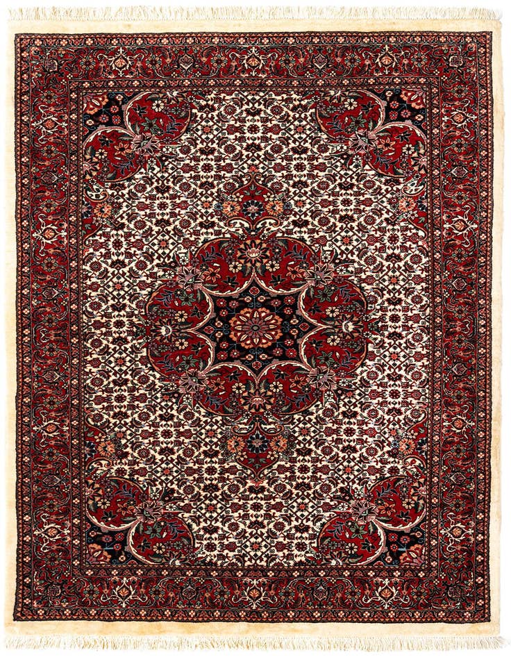Detail image of 3' 7 x 5' 10 Bidjar With Silk Rug