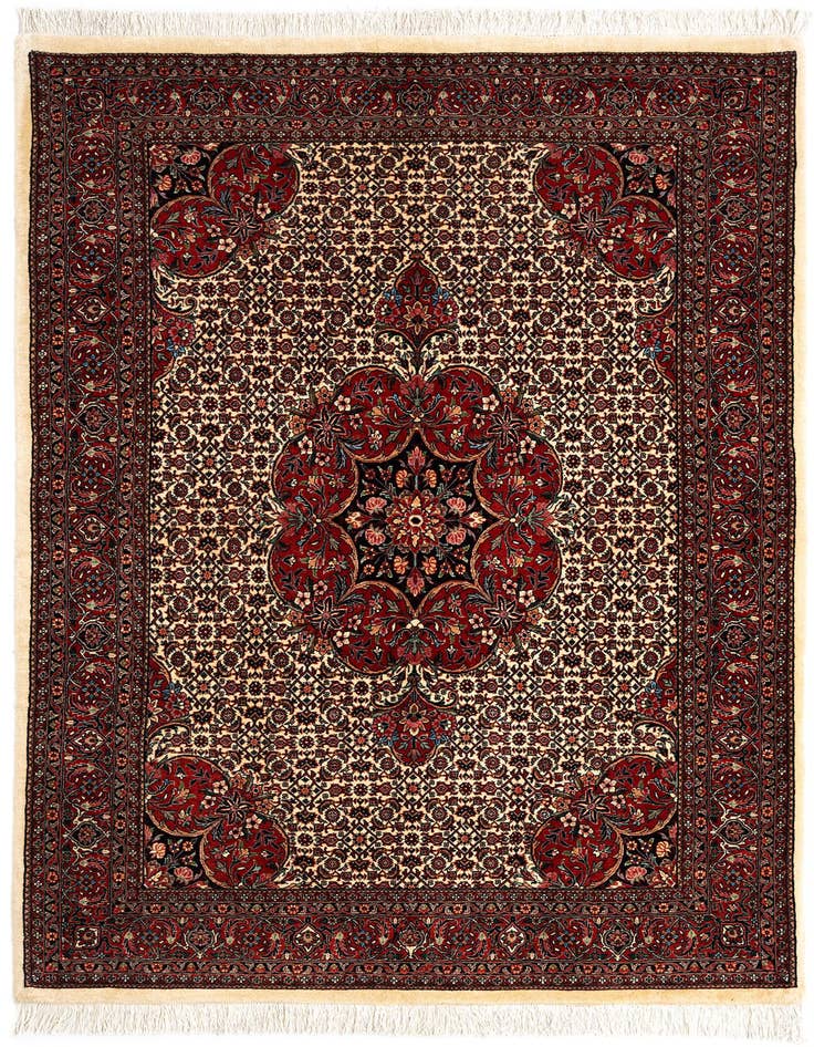Detail image of 5' 1 x 7' 6 Bidjar With Silk Rug