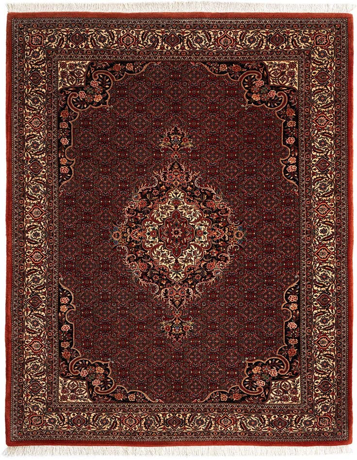 Detail image of 5' 6 x 7' 10 Bidjar With Silk Rug
