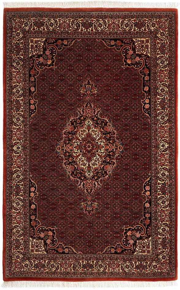 Detail image of 5' 6 x 7' 10 Bidjar With Silk Rug