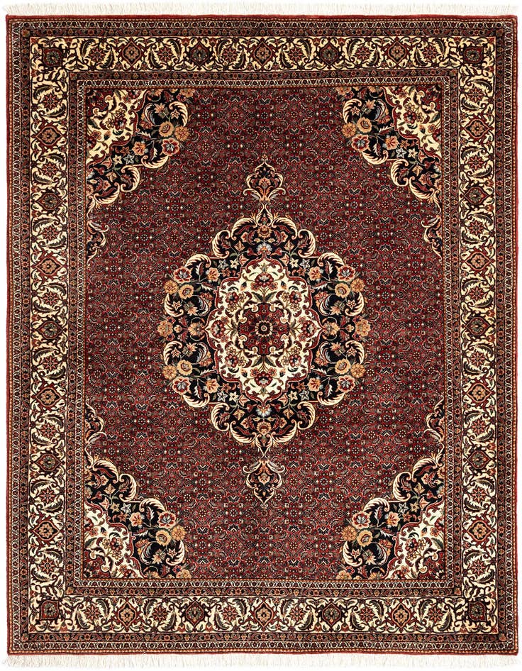 Detail image of 5' 8 x 7' 11 Bidjar With Silk Rug