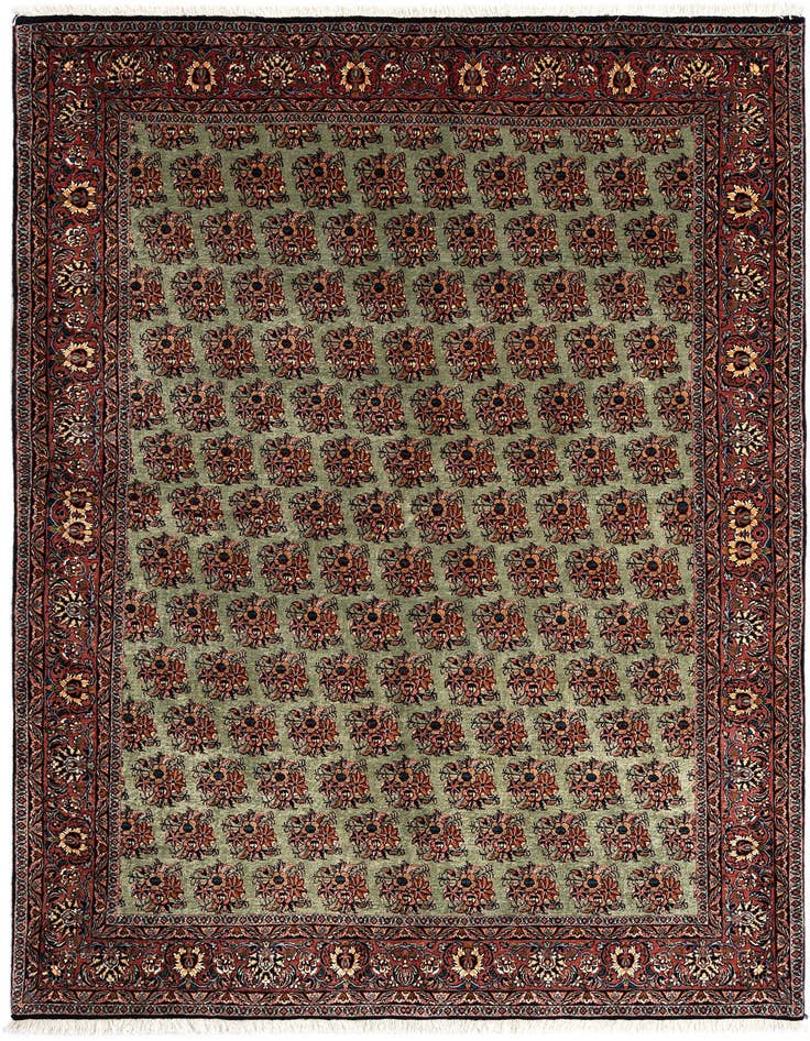 Detail image of 5' 7 x 7' 11 Bidjar With Silk Rug