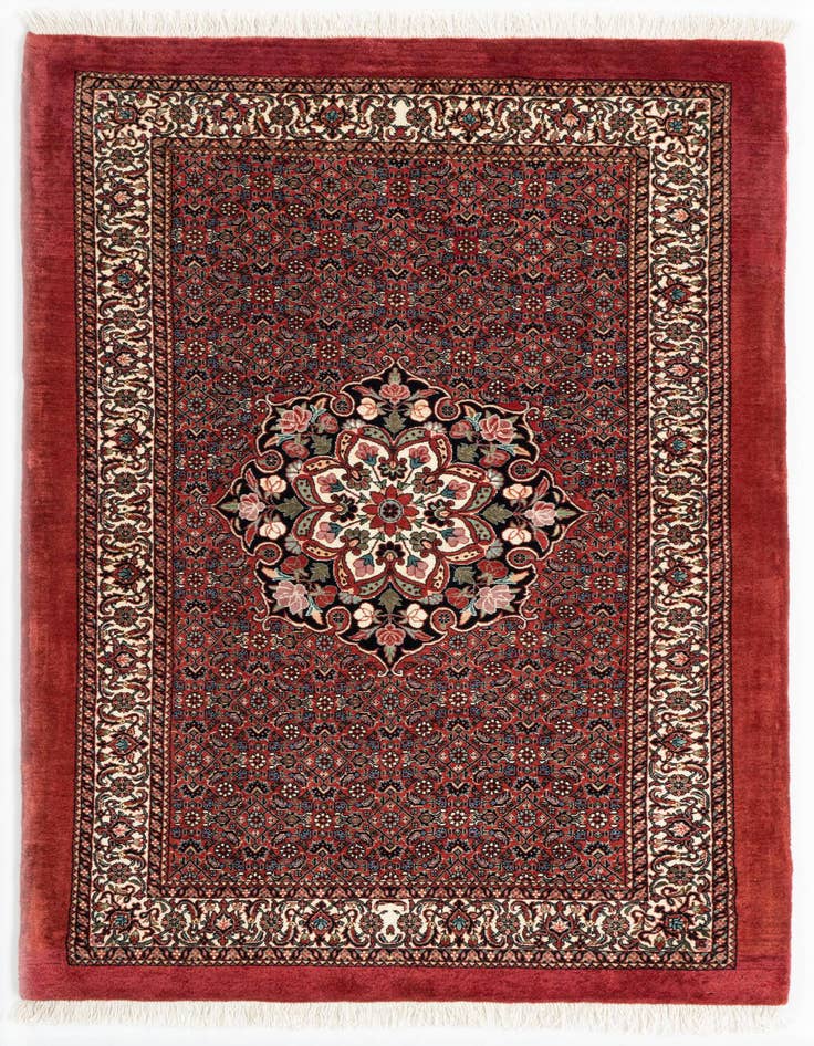Detail image of 3' 8 x 5' 10 Bidjar With Silk Rug