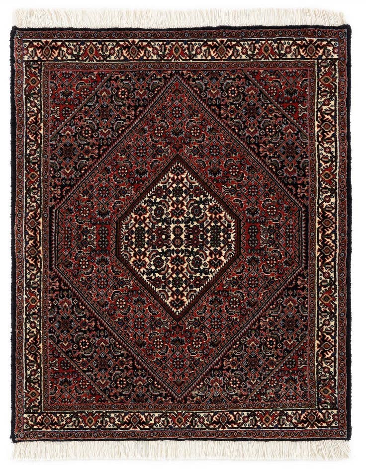 Detail image of 2' 6 x 3' 7 Bidjar With Silk Rug