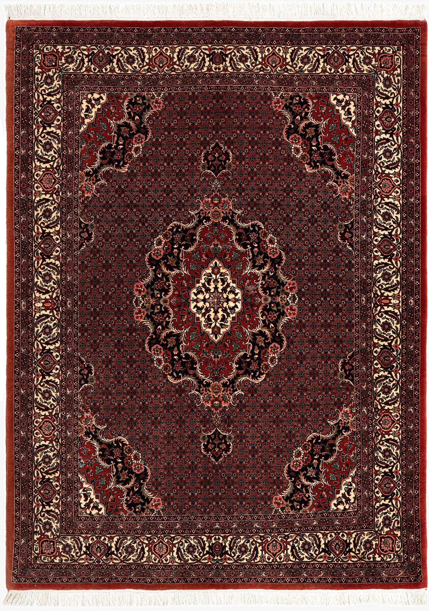 5' 9 x 7' 10 Bidjar With Silk Rug