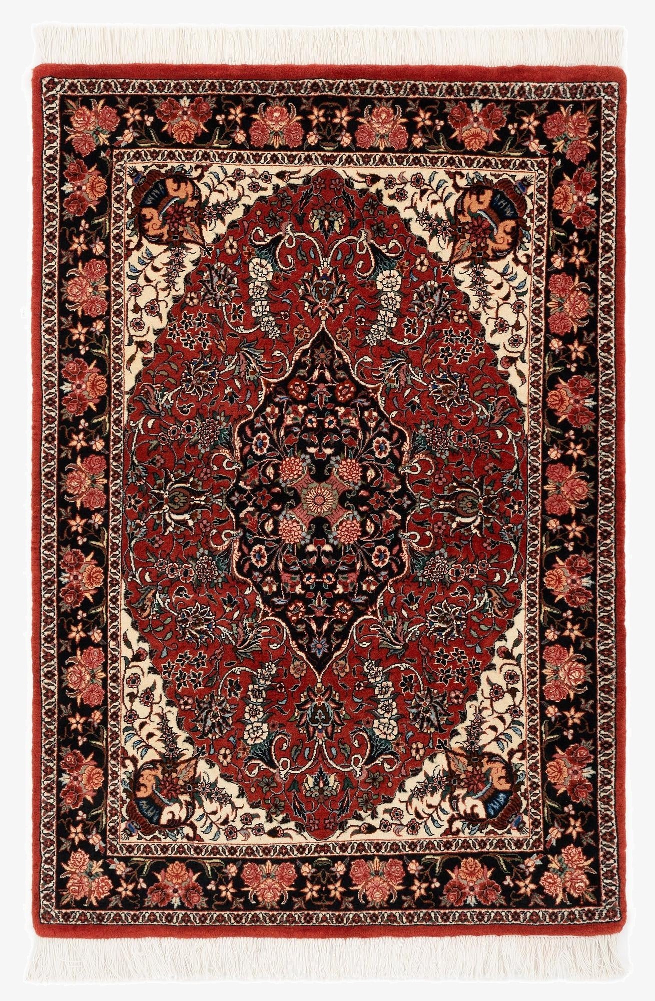 3' 3 x 4' 9 Bidjar With Silk Rug