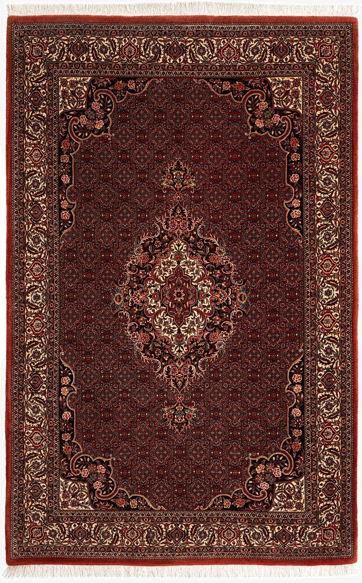 5' 6 x 7' 10 Bidjar With Silk Rug