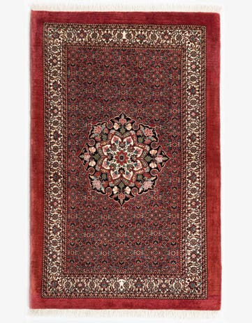 3' 8 x 5' 10 Bidjar With Silk Rug