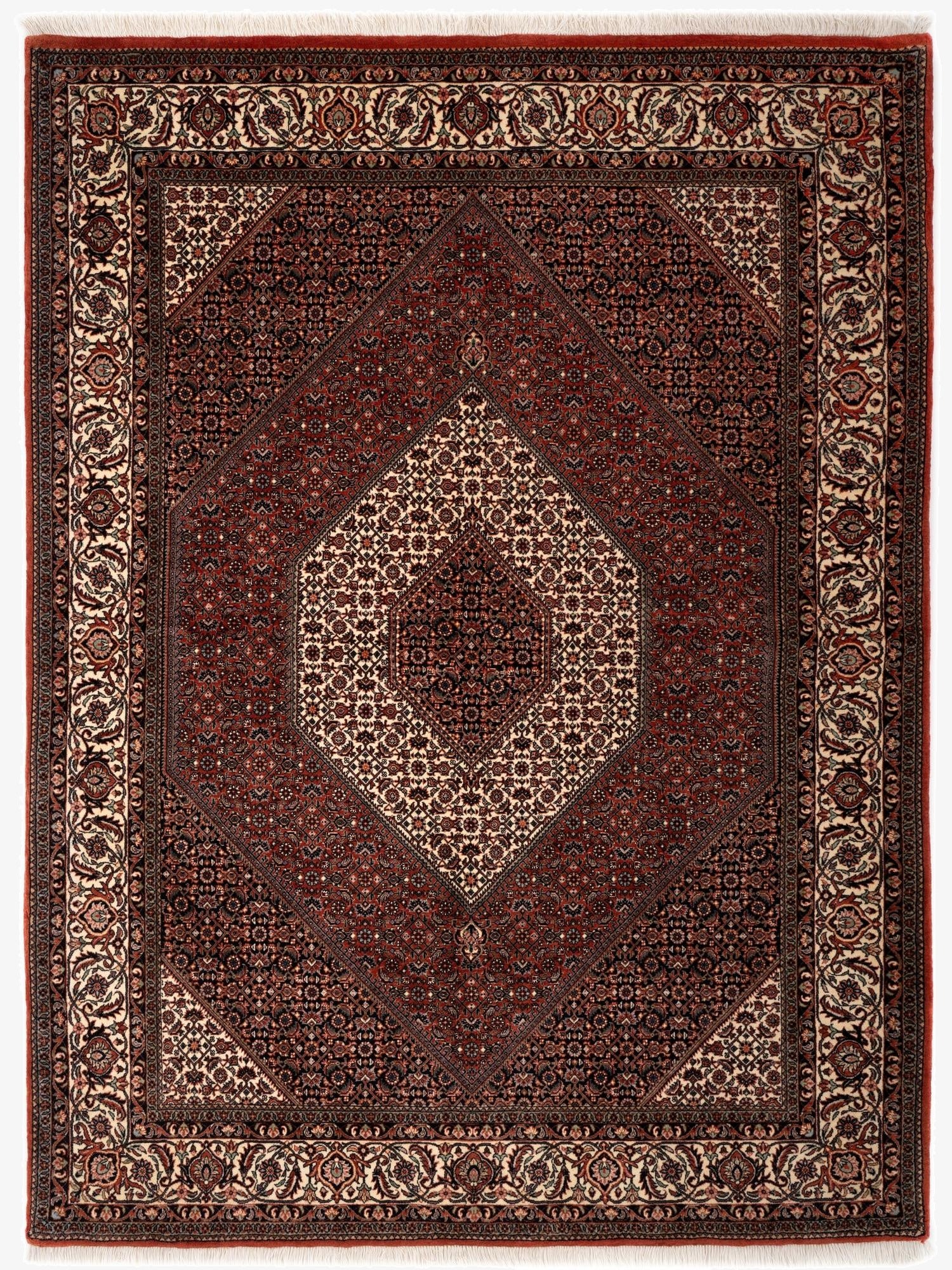 5' 9 x 7' 10 Bidjar With Silk Rug
