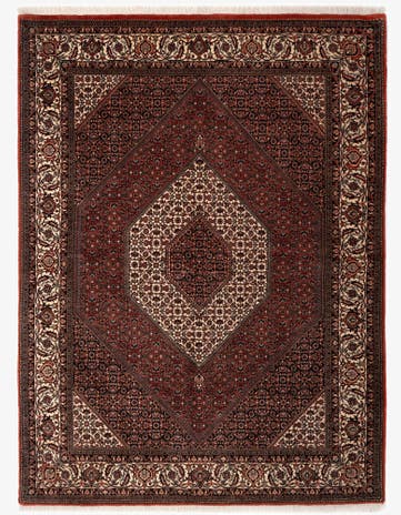 5' 9 x 7' 10 Bidjar With Silk Rug