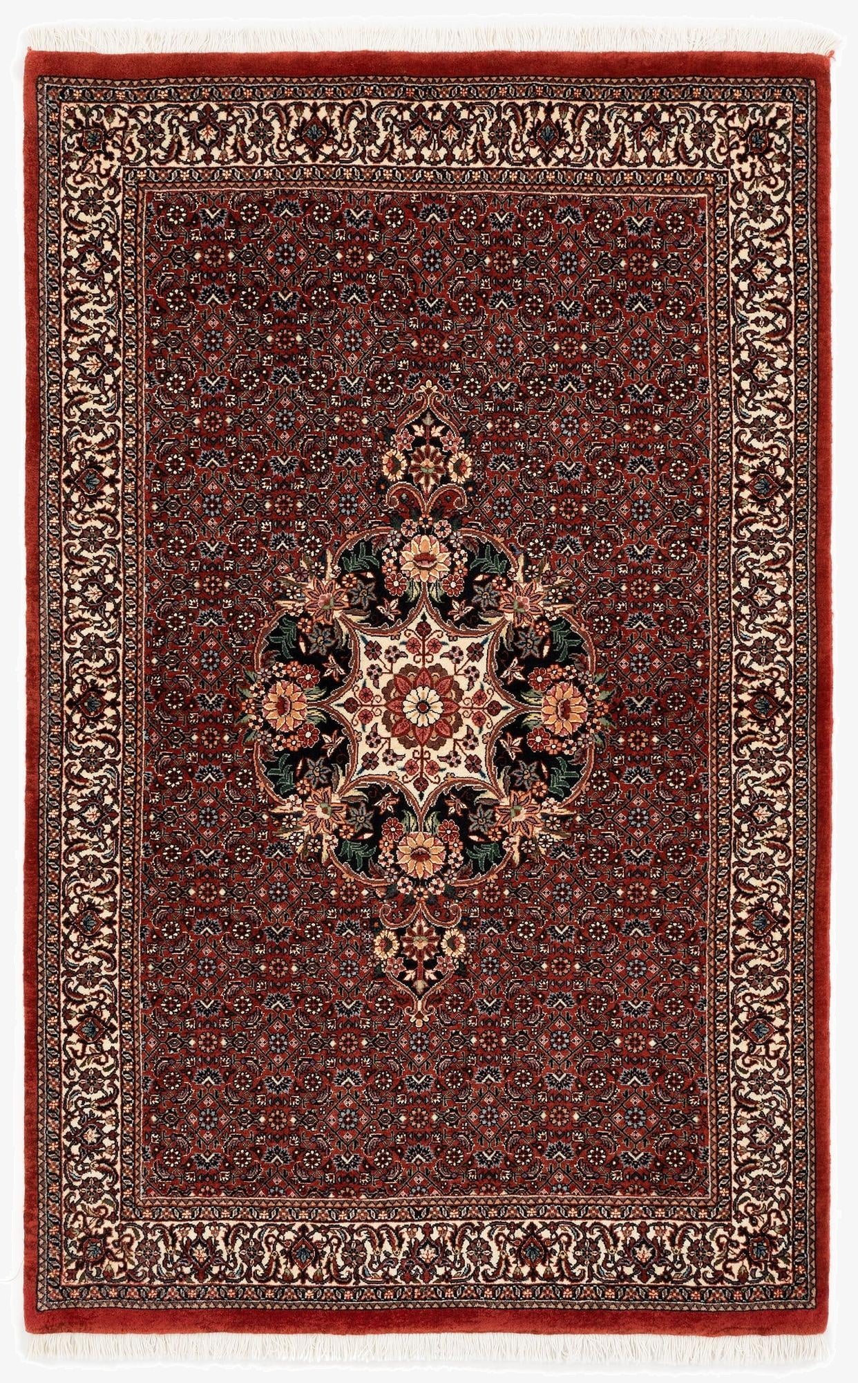 3' 9 x 6' Bidjar With Silk Rug