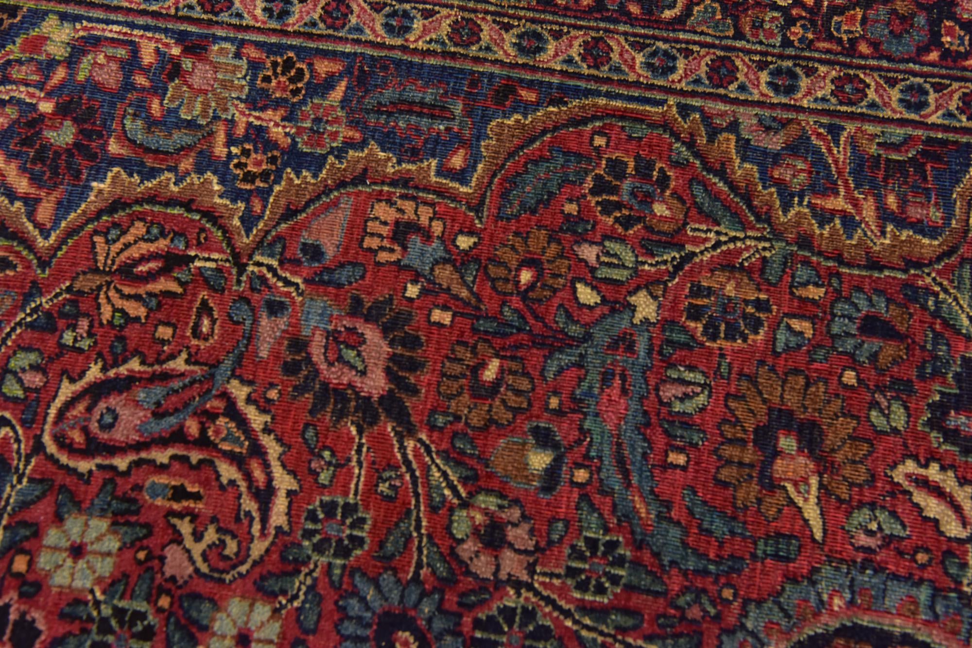 8' 4 x 11' 3 Hand Knotted Birjand Persian Wool Rug