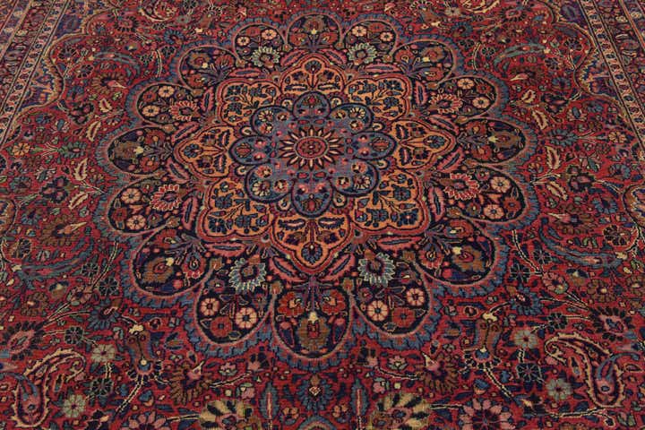 8' 4 x 11' 3 Hand Knotted Birjand Persian Wool Rug