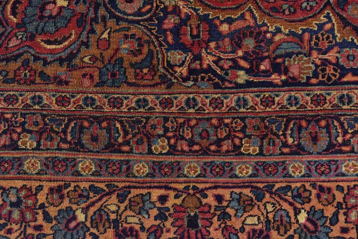 Detail image of 8' 4 x 11' 3 Hand Knotted Birjand Persian Wool Rug