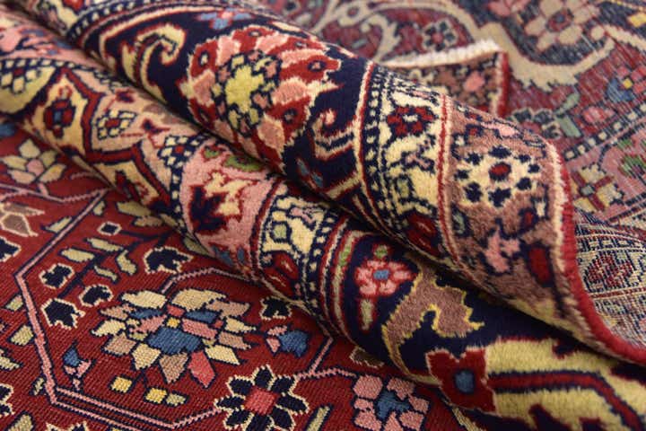 9' 6 x 12' 4 Hand Knotted Birjand Persian Wool Rug
