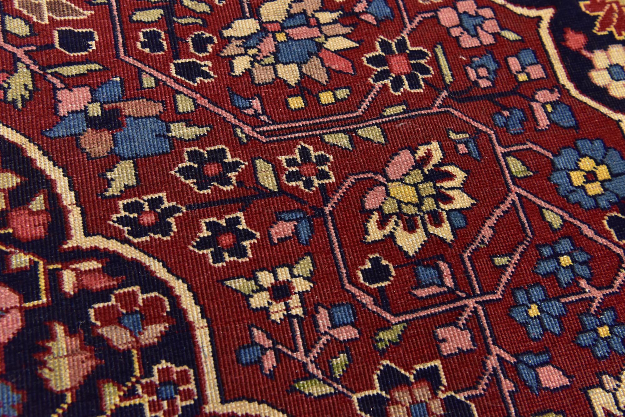 9' 6 x 12' 4 Hand Knotted Birjand Persian Wool Rug