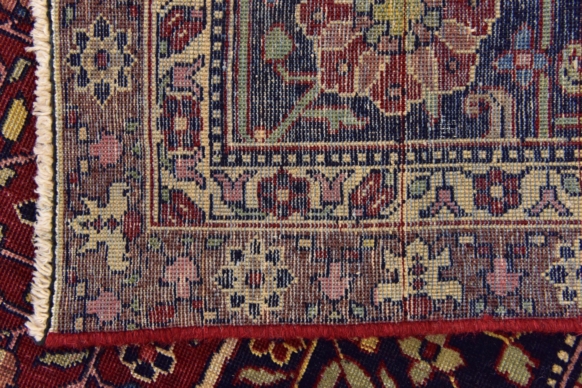 9' 6 x 12' 4 Hand Knotted Birjand Persian Wool Rug