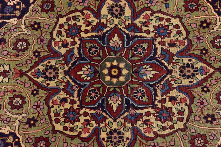 9' 6 x 12' 4 Hand Knotted Birjand Persian Wool Rug