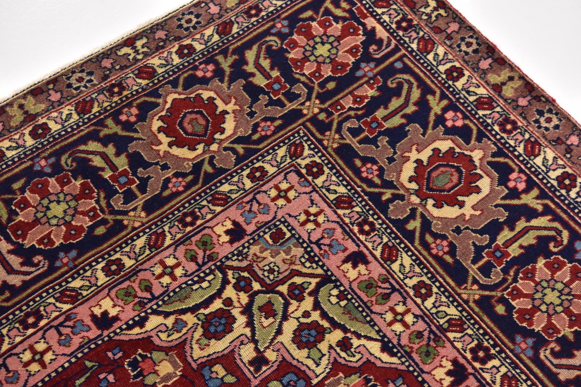 9' 6 x 12' 4 Hand Knotted Birjand Persian Wool Rug