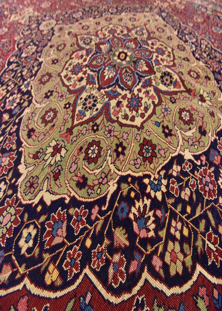 9' 6 x 12' 4 Hand Knotted Birjand Persian Wool Rug