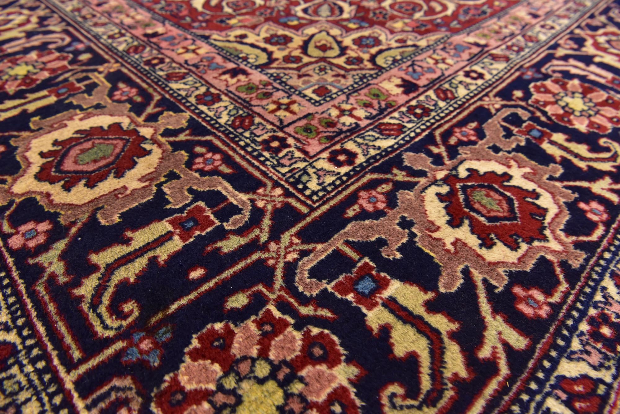 9' 6 x 12' 4 Hand Knotted Birjand Persian Wool Rug