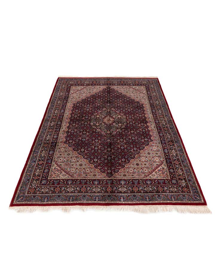 5' 7 x 7' 9 Hand Knotted Birjand Oriental Wool Rug