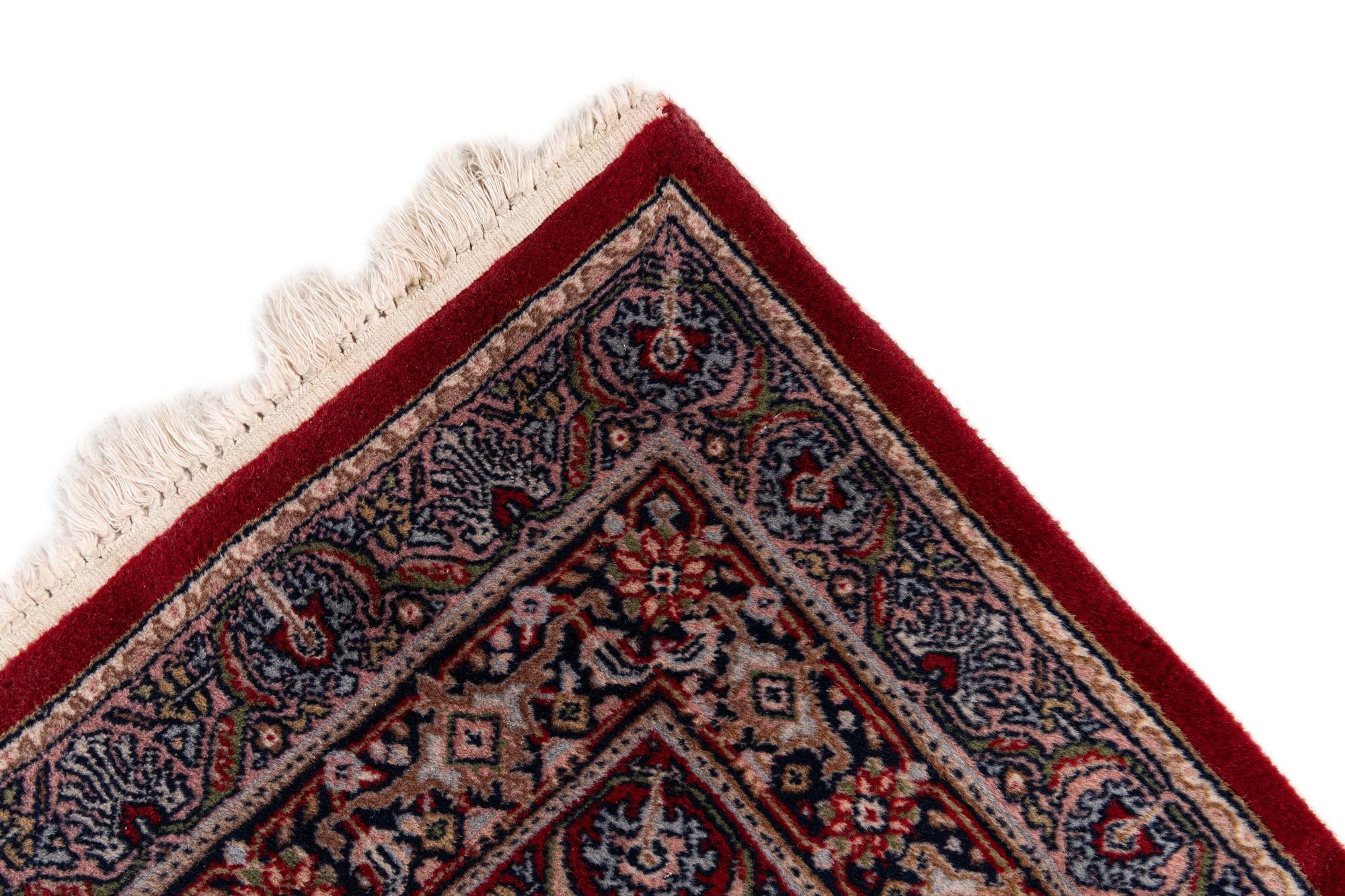 5' 7 x 7' 9 Hand Knotted Birjand Oriental Wool Rug