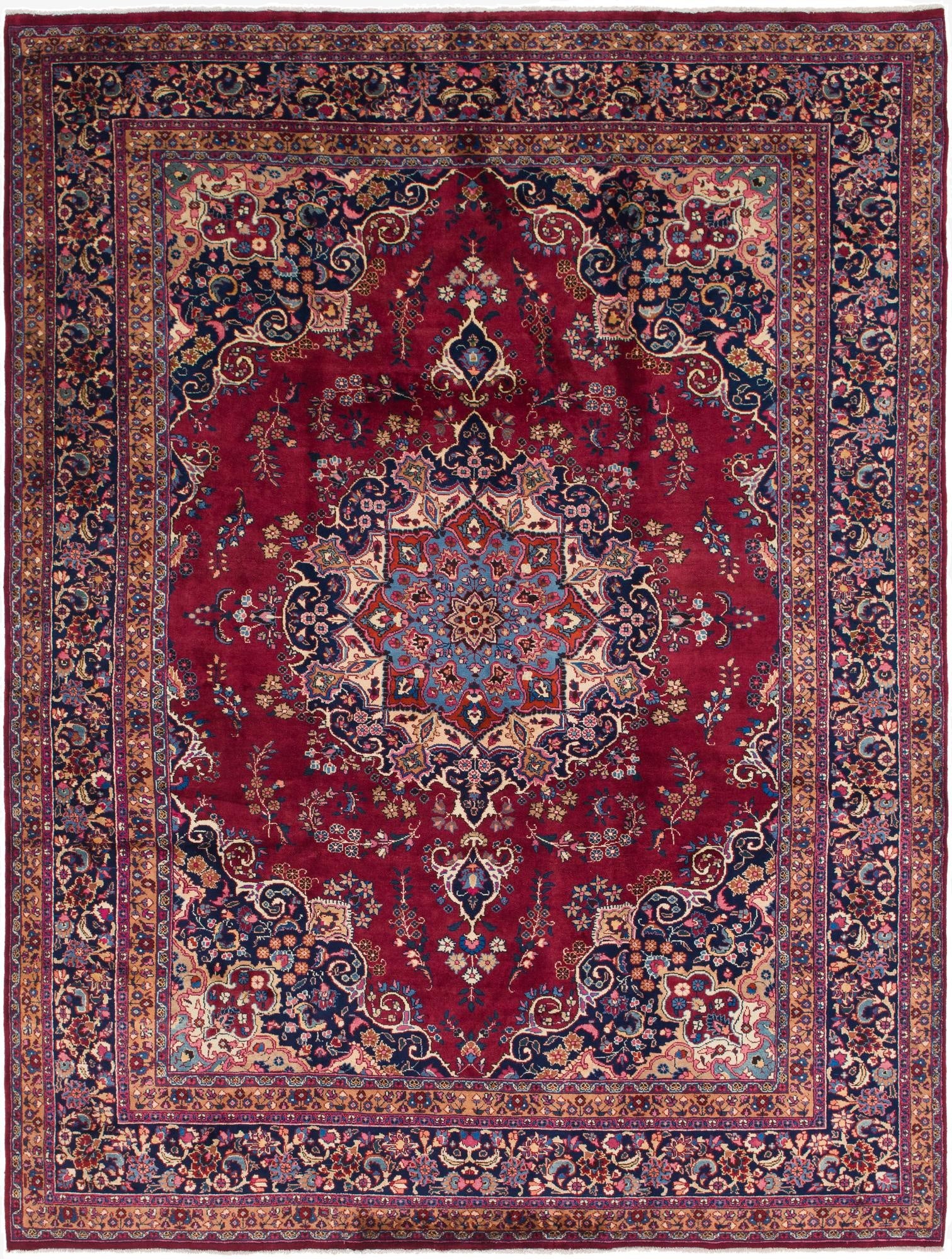 9' 9 x 13'  Hand Knotted Birjand Persian Wool Rug