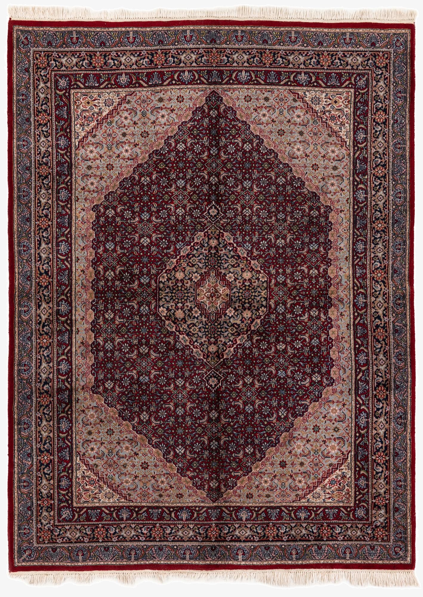 5' 7 x 7' 9  Hand Knotted Birjand Oriental Wool Rug