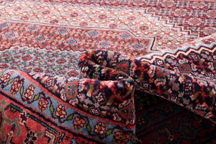 Detail image of 4' 2 x 5' 4 Hand Knotted Birjend Persian Wool Rug