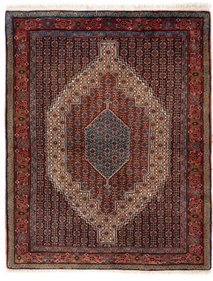 4' 2 x 5' 4 Hand Knotted Birjend Persian Wool Rug