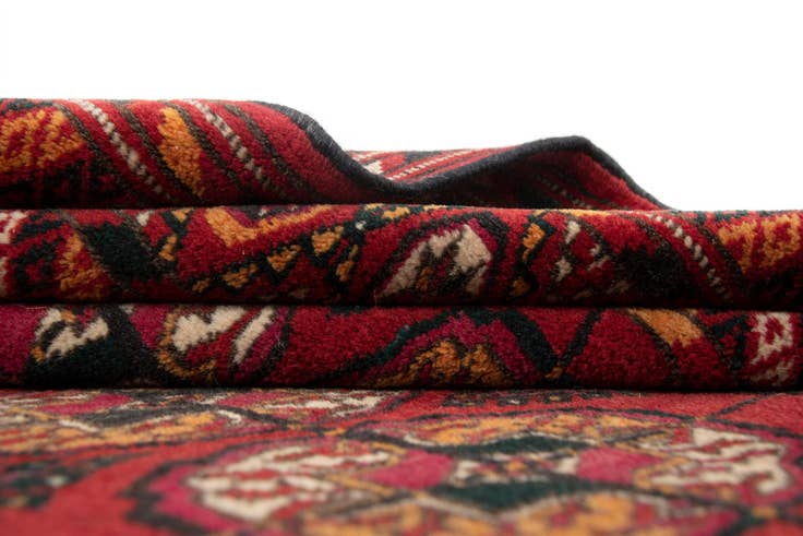 Detail image of 3' 5 x 4' 9 Hand Knotted Bokhara Wool Rug